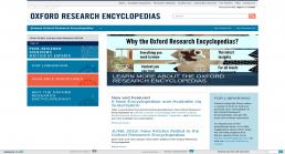 Oxford Research Encyclopedias Screenshot